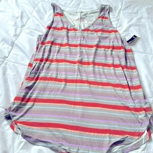 Torrid Womens Multicolor Tank Top Striped V-Neck Sleeveless NWT Size 4